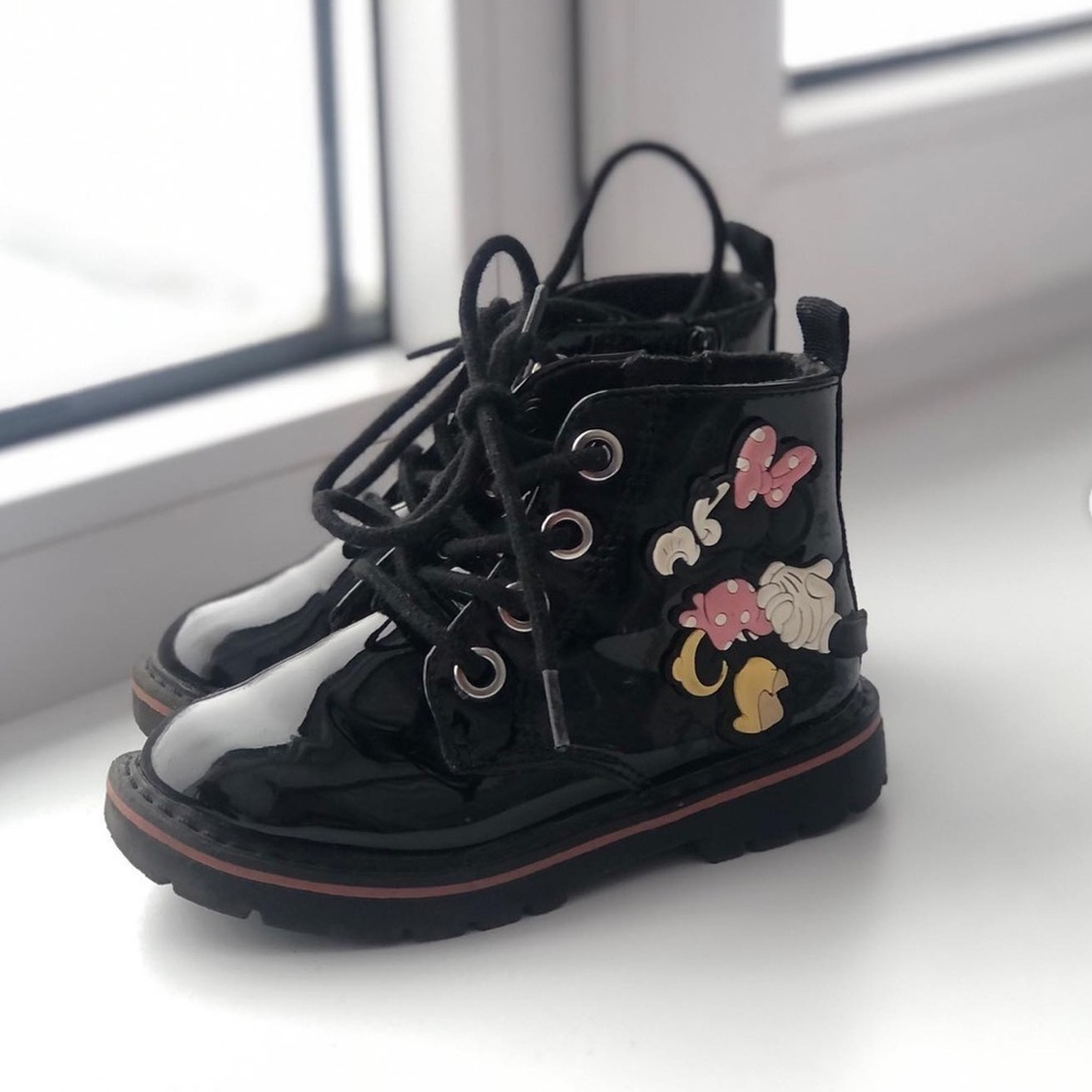 Zara Baby Disney Mini Mouse Black Booties